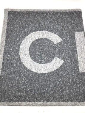 Chanel Scarf Logo Cashmere Gray